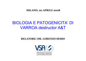 BIOLOGIA DI VARROA DESTRUCTOR