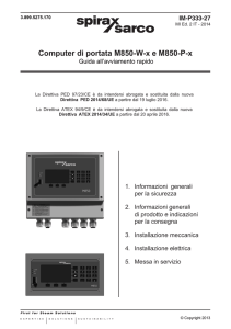 Computer di portata M850-Wx e M850-Px