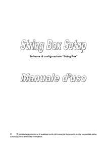 Software di configurazione “String Box”
