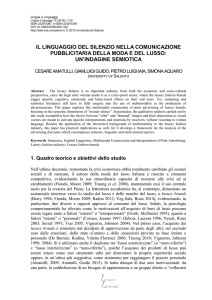 il linguaggio del silenzio nella comunicazione pubblicitaria della