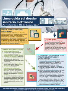 Infografica linee guida dossier sanitario elettronico