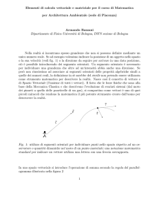 Elementi di calcolo vettoriale e matriciale per il corso di Matematica