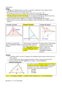 L`altezza di un triangolo relativa a un lato è il segmento