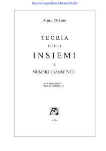 Teoria degli Insiemi e Numeri Transfiniti