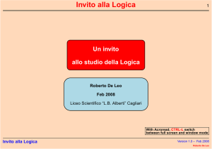 Invito alla Logica - Liceo Scientifico "LB Alberti"
