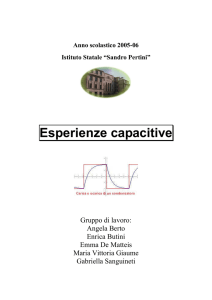 Esperienze capacitive - Dipartimento di Fisica