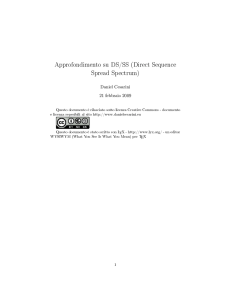 Approfondimento su DS/SS (Direct Sequence Spread Spectrum)