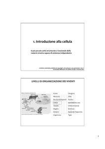 1. Introduzione alla cellula - Progetto e