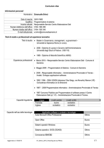 1/3 Curriculum vitae Informazioni personali Titoli di studio e