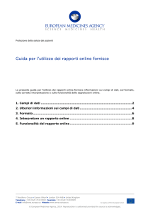 Guida per l`utilizzatore dei rapporti online