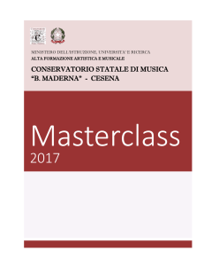 CONSERVATORIO STATALE DI MUSICA “B. MADERNA”