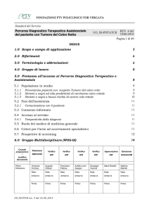 Percorso Diagnostico Terapeutico Assistenziale del paziente con