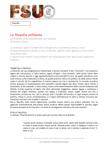 La filosofia militante - Filosofia e Scienze umane