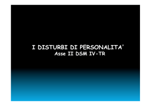 i disturbi di personalita