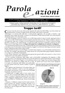Parola e Azioni n. 1 - AITB - Associazione Italiana Traduttori della