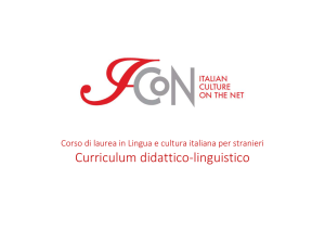 Curriculum didattico-linguistico - ICoN