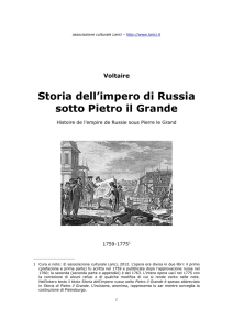 Storia dell`impero di Russia sotto Pietro il Grande