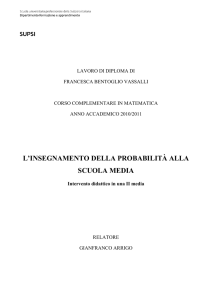 L`INSEGNAMENTO DELLA PROBABILITÀ ALLA SCUOLA MEDIA