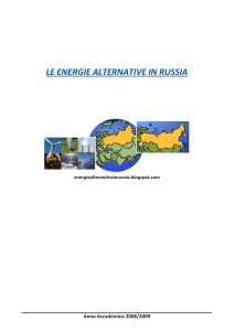 LE ENERGIE ALTERNATIVE IN RUSSIA