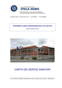 CARTA DEI SERVIZI SANITARI - IRCCS Fondazione Stella Maris