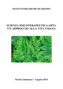 scienza psicoterapeutica (spt): un approccio alla vita umana