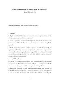 Relazione del Direttore Generale dott. Angelo Grasso