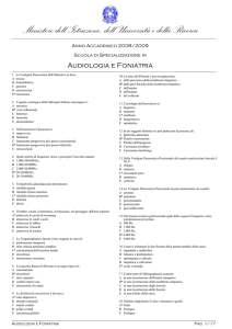 Audiologia e Foniatria - Scuole di Specializzazione in Medicina