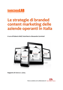 Le strategie di branded content marketing delle