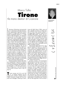 Marco Tullio Tirone «la mano destra» di Cicerone