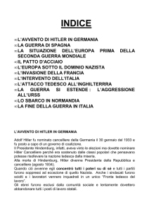 Seconda Guerra Mondiale - Scuola Media di Piancavallo