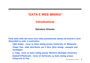 DATA E WEB MINING - Dipartimento di Scienze Ambientali