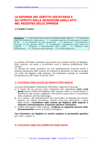 la riforma del diritto societario e gli effetti della