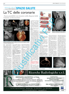 La TC delle coronarie - Ricerche Radiologiche Srl