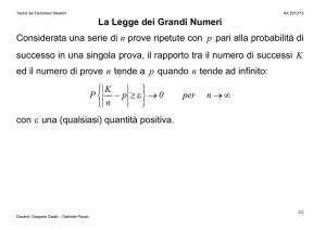 8. Legge Grandi Numeri e Teorema Limite Centrale
