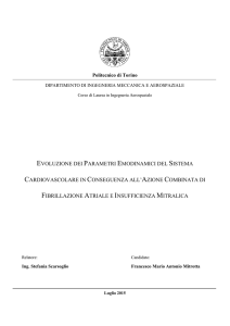 EVOLUZIONE DEI PARAMETRI EMODINAMICI DEL SISTEMA