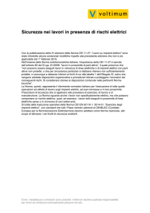 Sicurezza nei lavori in presenza di rischi elettrici