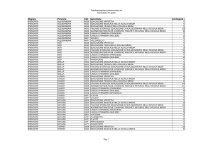 Tabelle distribuzione secondaria I grado