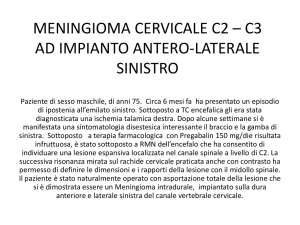meningioma cervicale c2 – c3 ad impianto antero