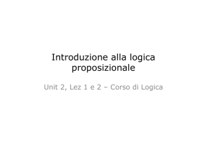 Introduzione alla logica proposizionale - Progetto e