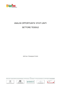 analisi opportunita` stati uniti settore tessile