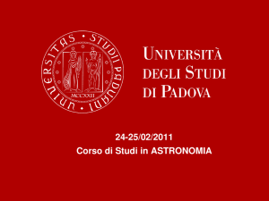 13-15/2/2008 Corso di Studi in ASTRONOMIA