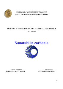 Nanotubi in carbonio - Prof. Antonio Licciulli