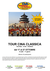 TOUR CINA CLASSICA