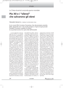 Pio XII ei “silenzi” che salvarono gli ebrei