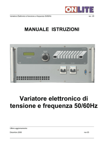 Variatore elettronico di tensione e frequenza 50/60Hz