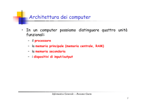 Architettura dei computer - Dipartimento di Informatica