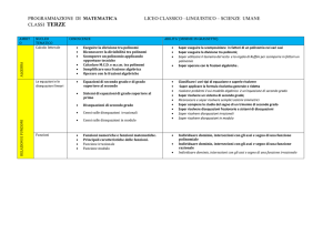 Programmazione Matematica Triennio Classico