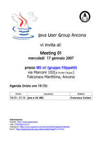 Java User Group Ancona vi invita al: Meeting 01