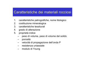 Caratteristiche dei materiali rocciosi