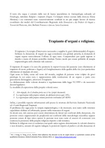 Trapianto d`organi e religione.